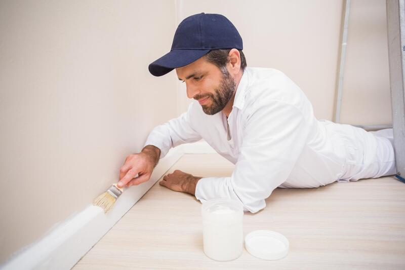 painter painting the floor